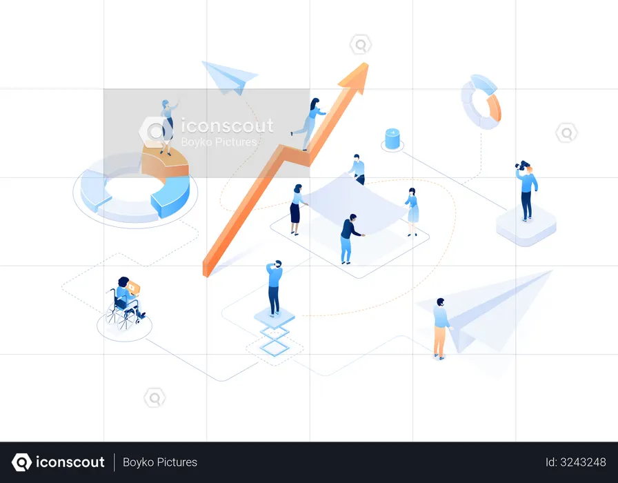 Croissance des entreprises  Illustration