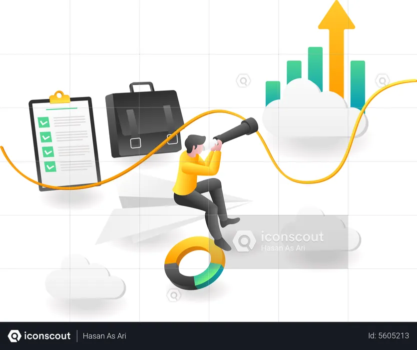 Croissance réussie de l'entreprise  Illustration