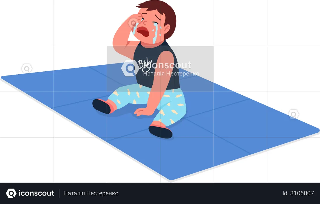 Crying baby  Illustration
