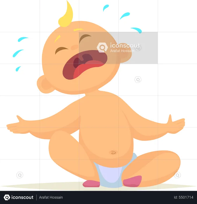 Crying Baby  Illustration
