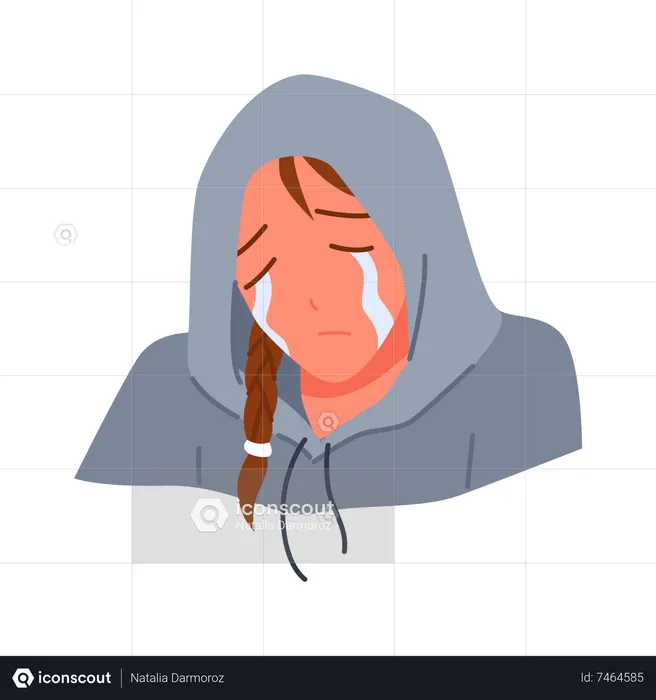 Crying Girl  Illustration