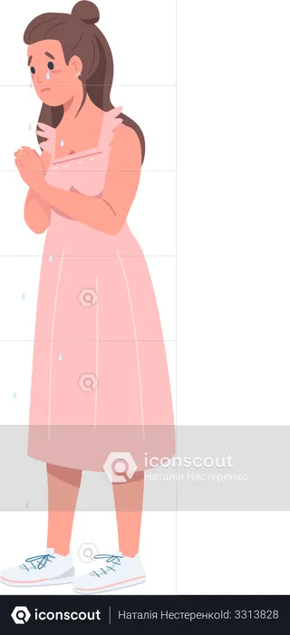 Crying woman  Illustration