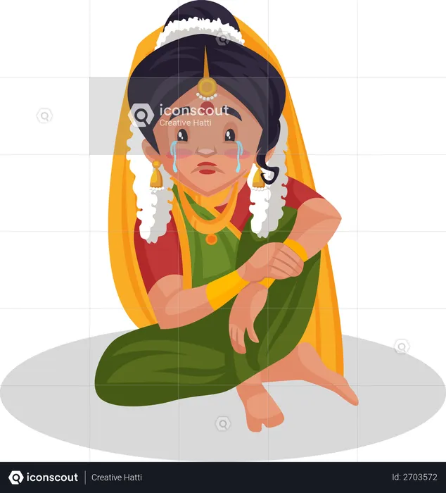 Crying Yashoda  Illustration