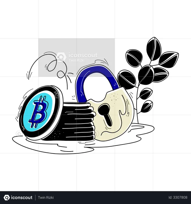 Cryptage en crypto-monnaie  Illustration