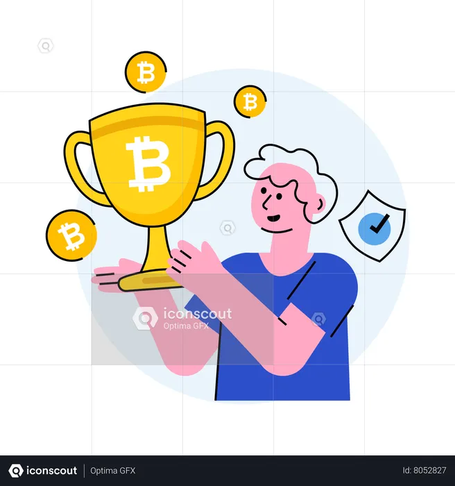 Crypto Achievement  Illustration