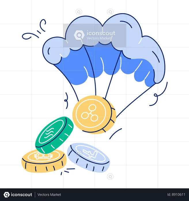 Crypto Airdrop  Illustration