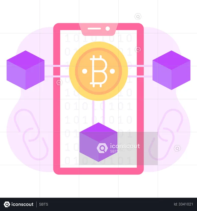 Crypto Blockchain  Illustration