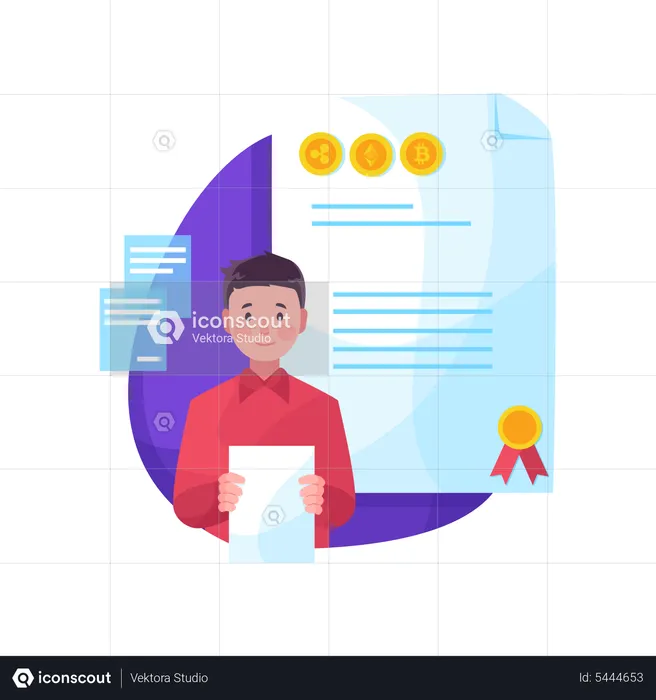 Crypto certificate  Illustration