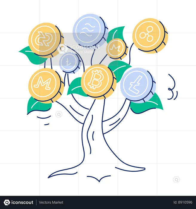 Crypto Growth  Illustration
