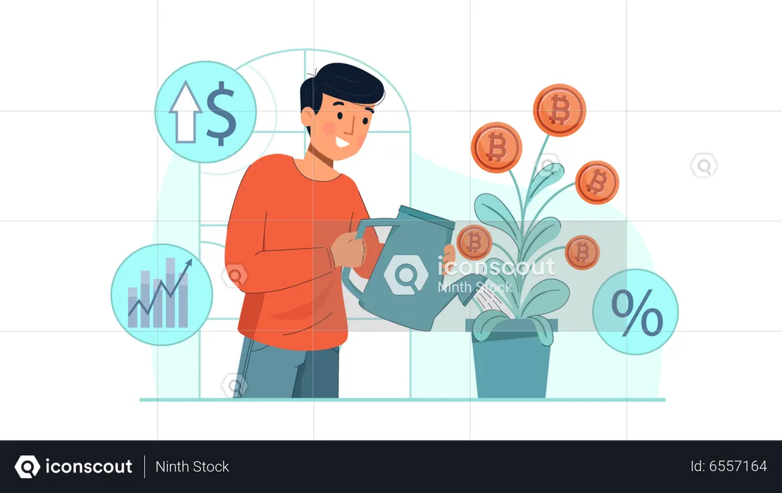 Crypto Investment  Illustration