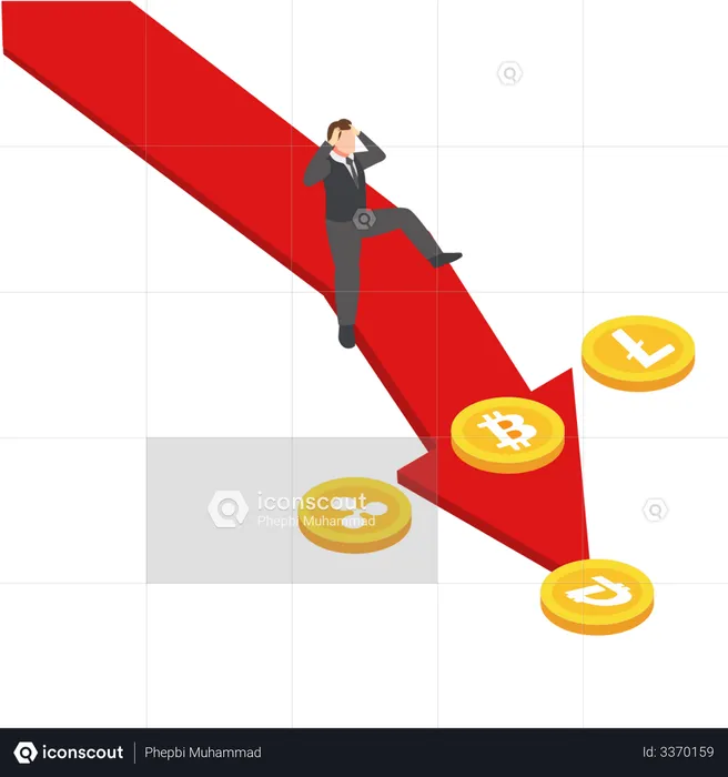 Crypto Investment Loss  Illustration