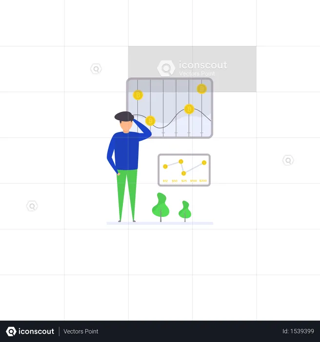 Crypto Market Graph  Illustration