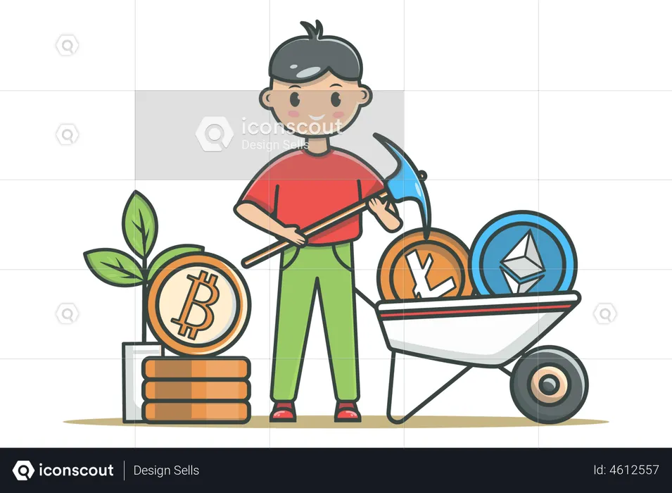 Crypto mining  Illustration