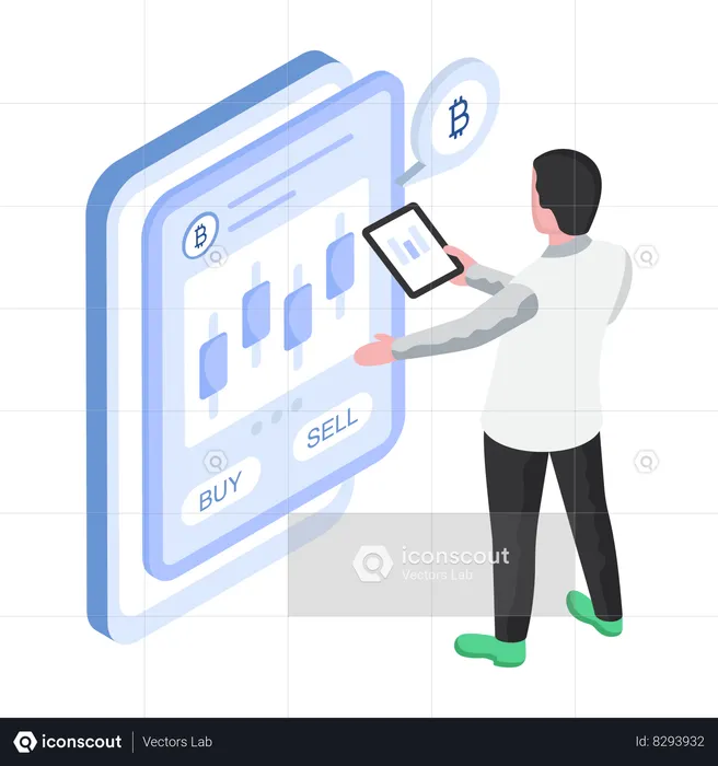 Analyse Bitcoin des crypto-monnaies  Illustration