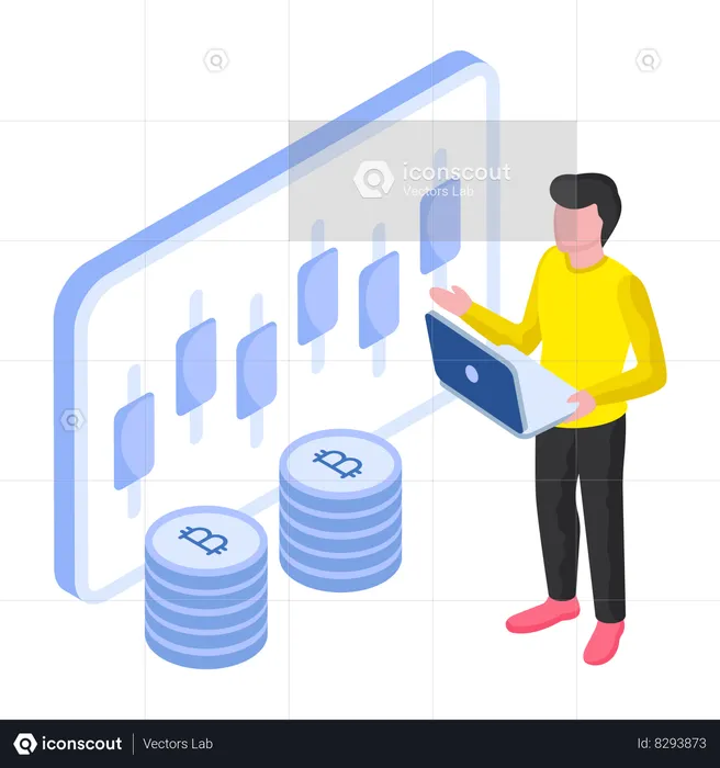 Analyse Bitcoin des crypto-monnaies  Illustration