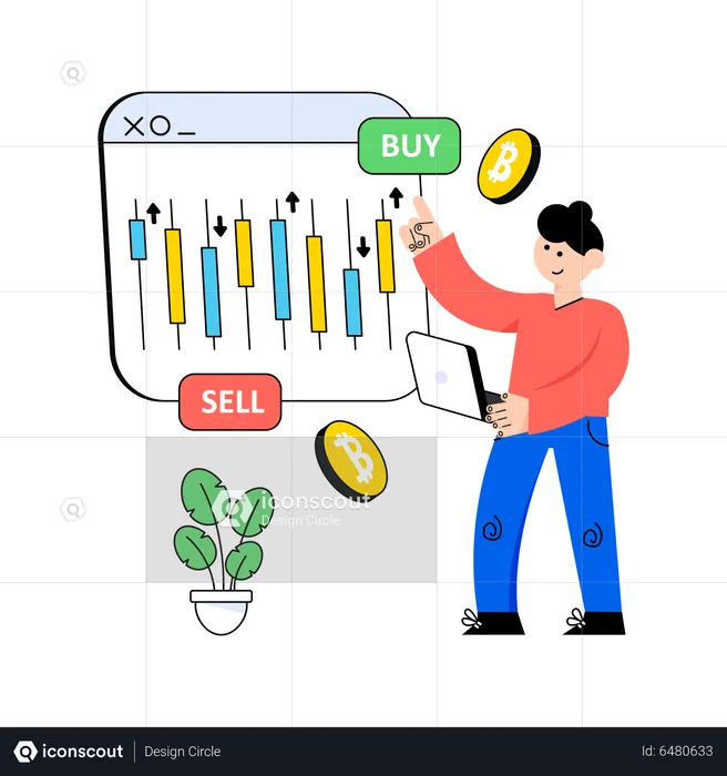 Commerce de crypto-monnaie  Illustration