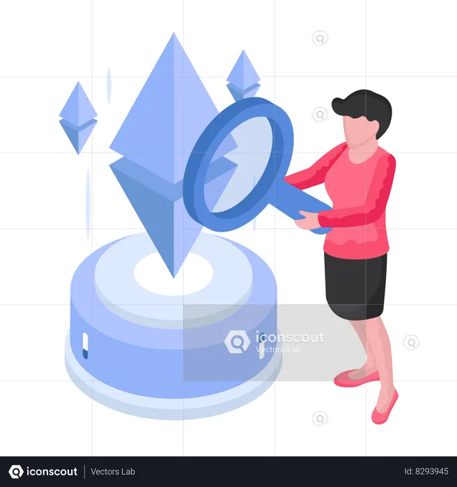 Analyse Ethereum de crypto-monnaie  Illustration