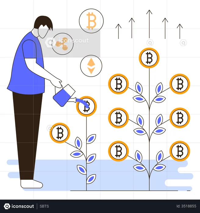 Profit de crypto-monnaie  Illustration