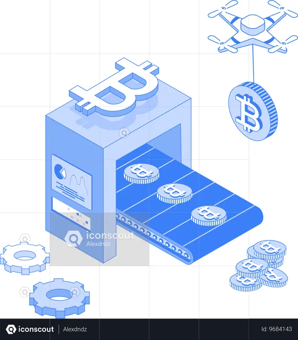 Production de cryptomonnaies  Illustration