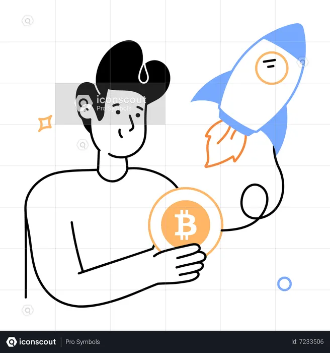 Crypto Startup  Illustration