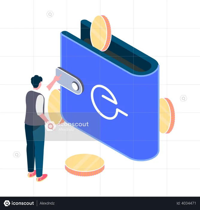 Crypto Wallet  Illustration