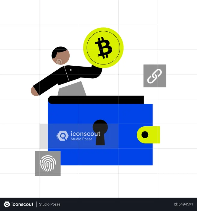 Crypto wallet  Illustration