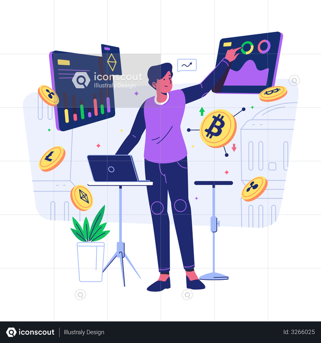 Cryptocurrency Analytic Illustration