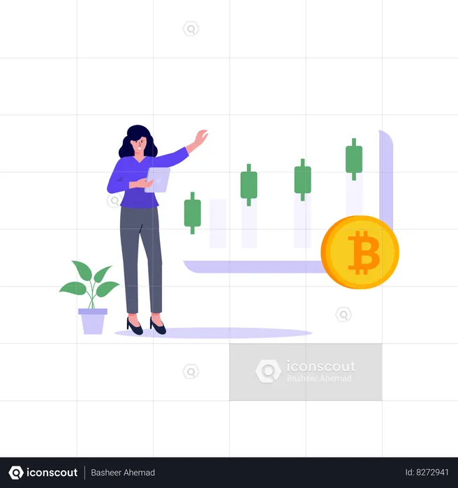 Cryptocurrency Analytic  Illustration