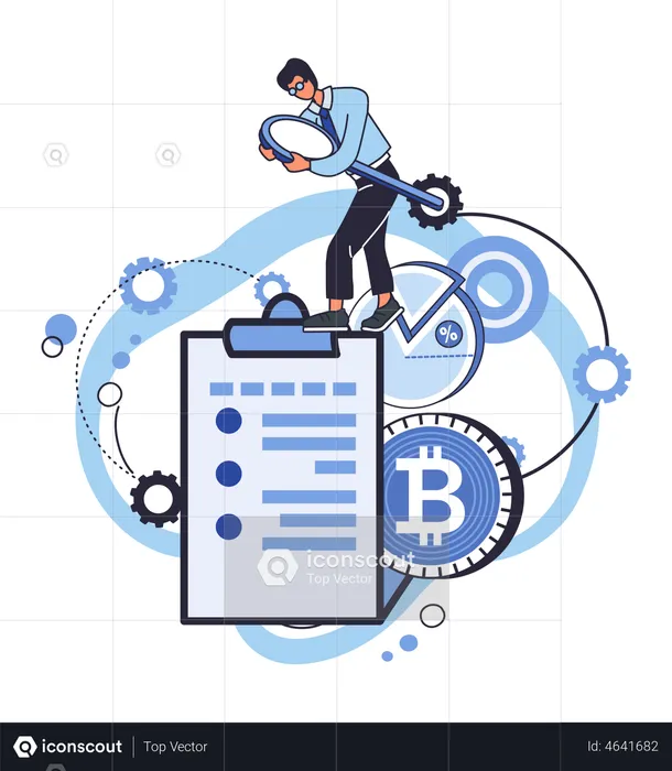 Cryptocurrency Blockchain technology  Illustration