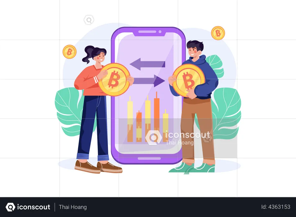 Cryptocurrency Exchange  Illustration