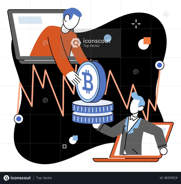 Cryptocurrency exchange  Illustration