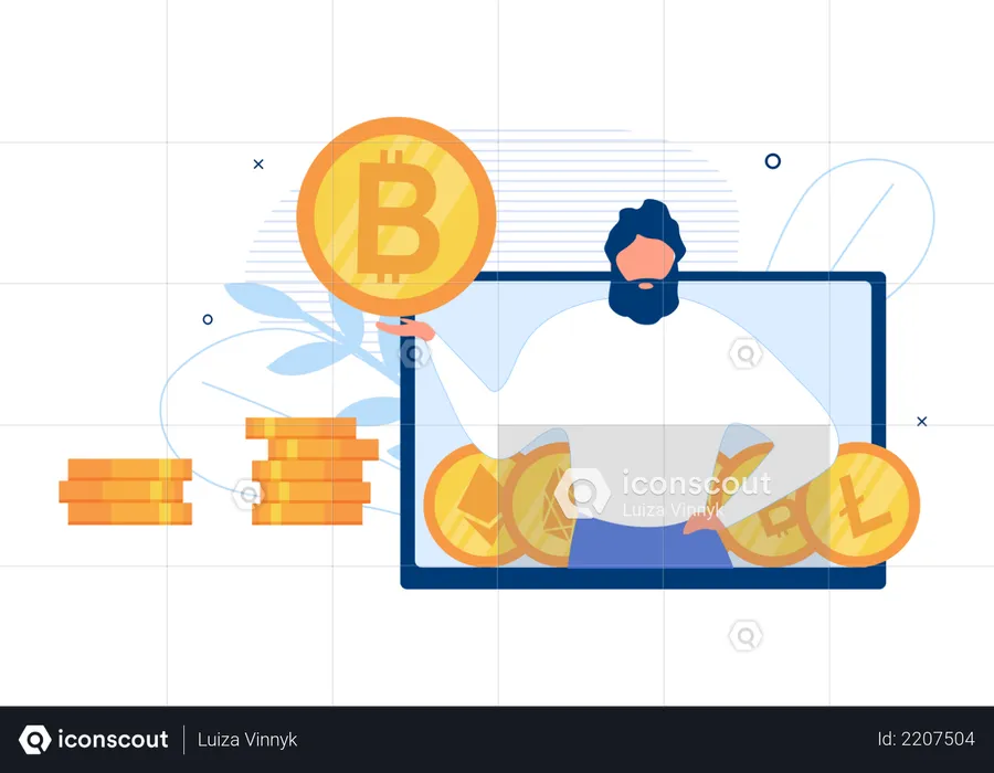 Cryptocurrency Exchange App  Illustration