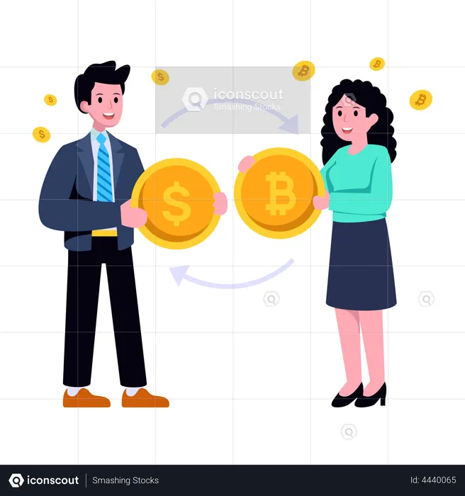 Cryptocurrency Exchange  Illustration
