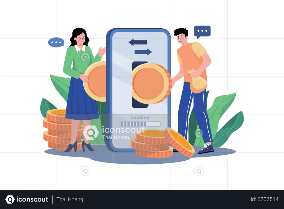 Cryptocurrency Exchange  Illustration