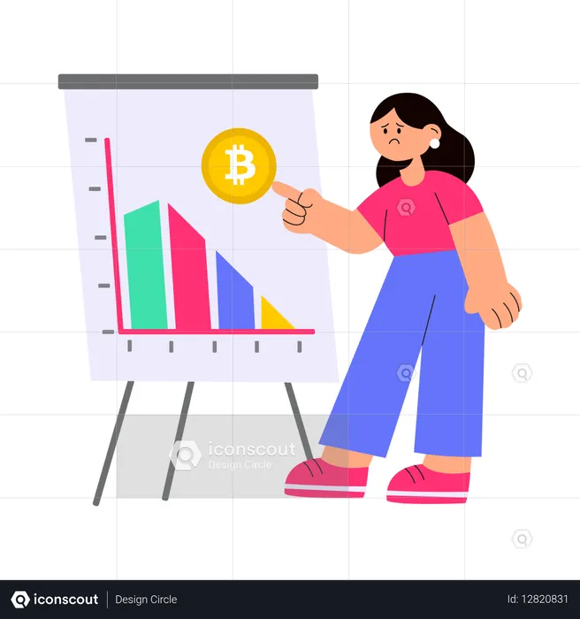 Cryptocurrency growth chart  Illustration