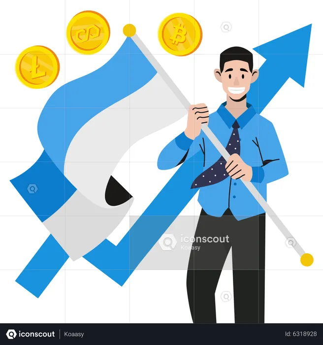 Cryptocurrency Increase  Illustration