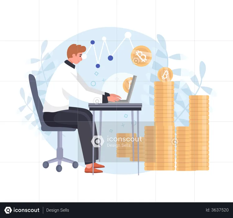 Cryptocurrency Investment  Illustration