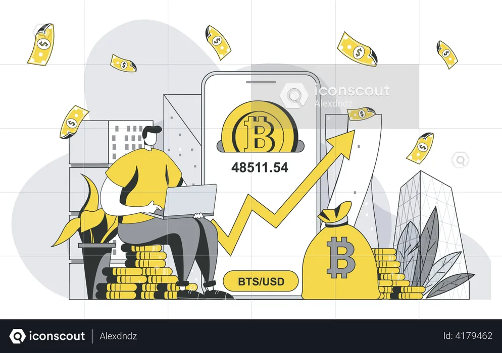 Cryptocurrency investment  Illustration