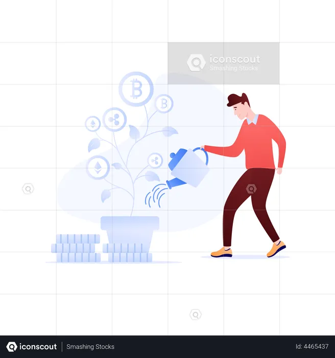 Cryptocurrency Investment  Illustration