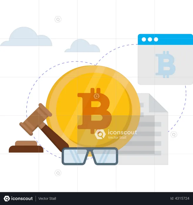 Cryptocurrency legislation  Illustration