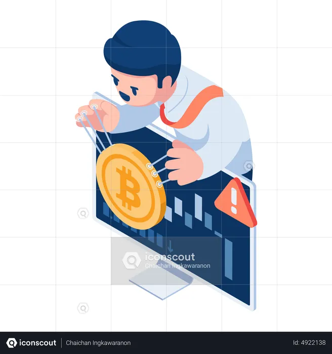 Cryptocurrency Market Manipulation  Illustration
