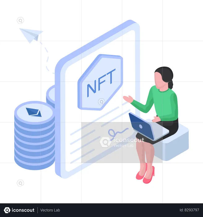 Cryptocurrency Nft Contract  Illustration