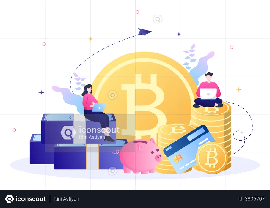 Cryptocurrency Payment  Illustration