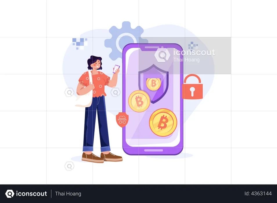 Cryptocurrency Security  Illustration