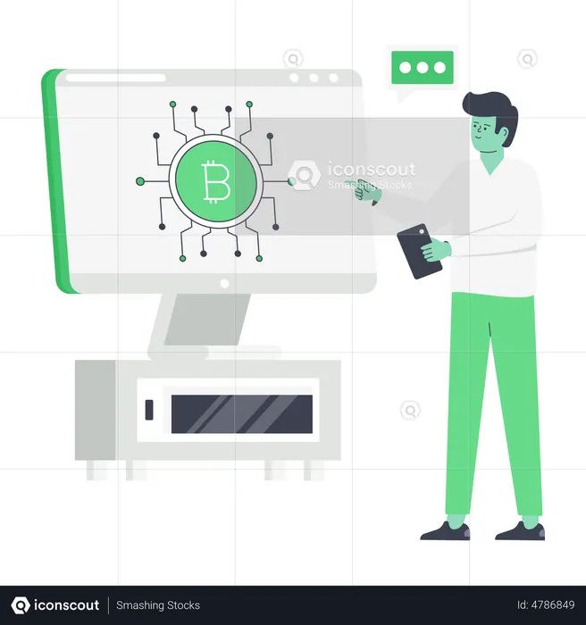Cryptocurrency Technology  Illustration