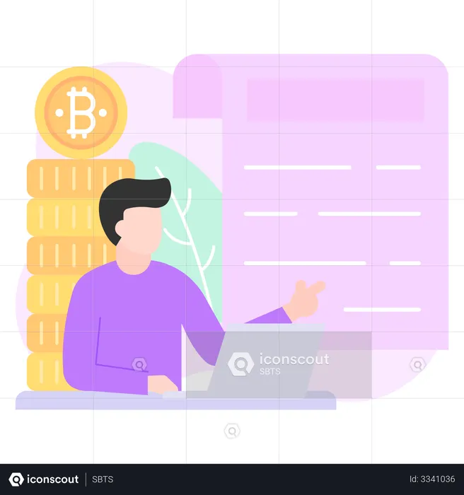 Cryptocurrency terms and conditions  Illustration
