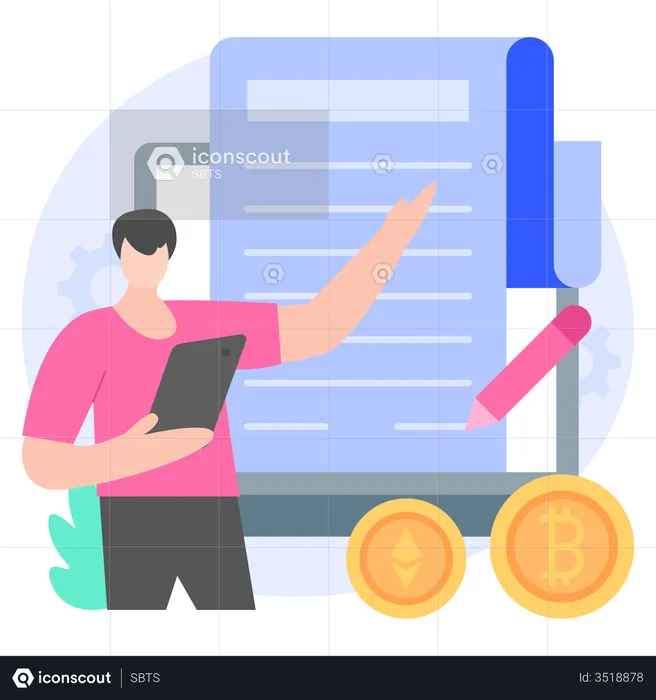 Cryptocurrency Terms And Conditions  Illustration