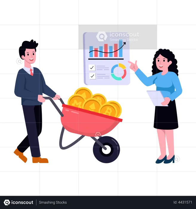 Cryptocurrency trader  Illustration