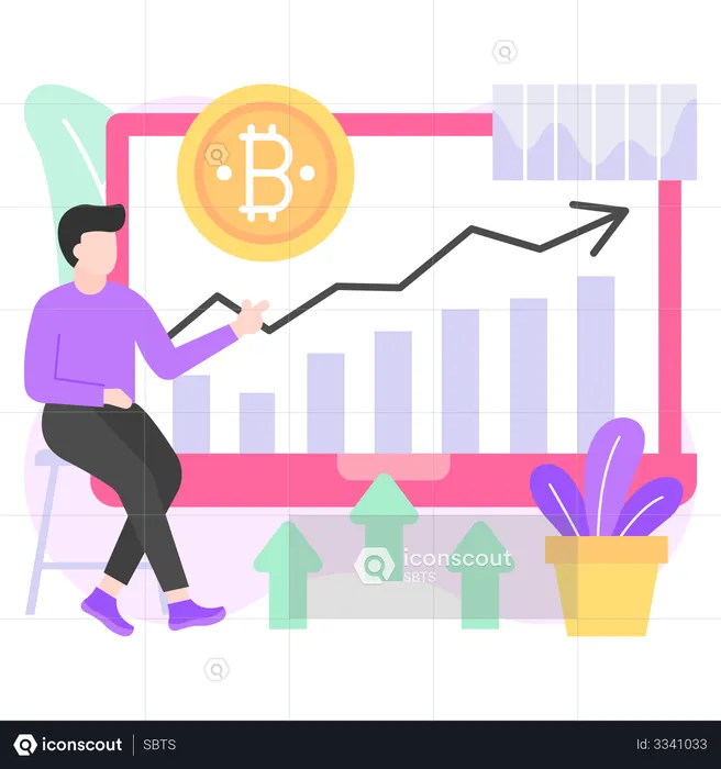 Cryptocurrency trading  Illustration