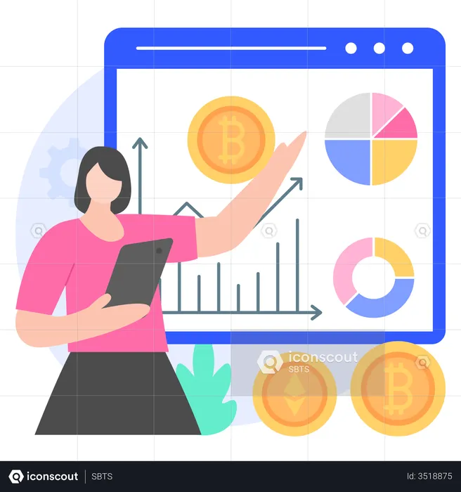 Cryptocurrency Trading  Illustration